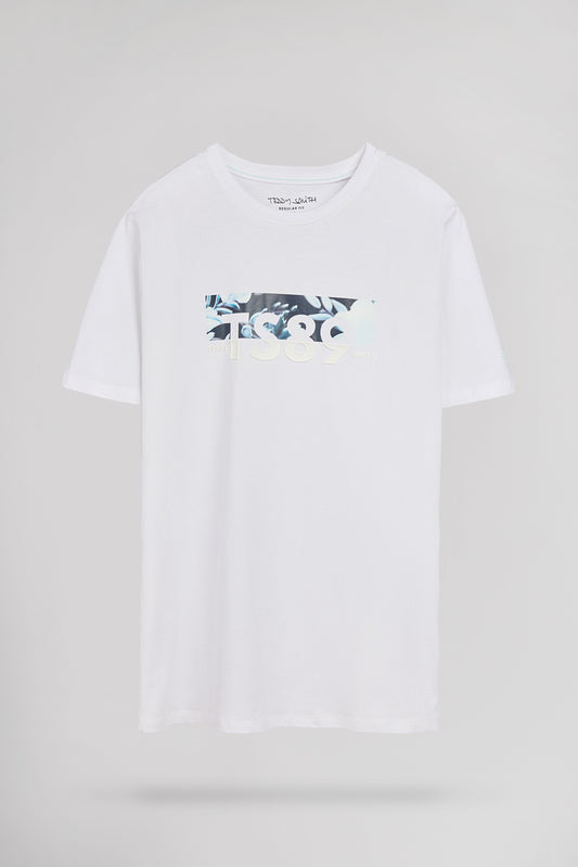 Achat T-shirt T-EZIO 2 MC BLANC/FLORAL