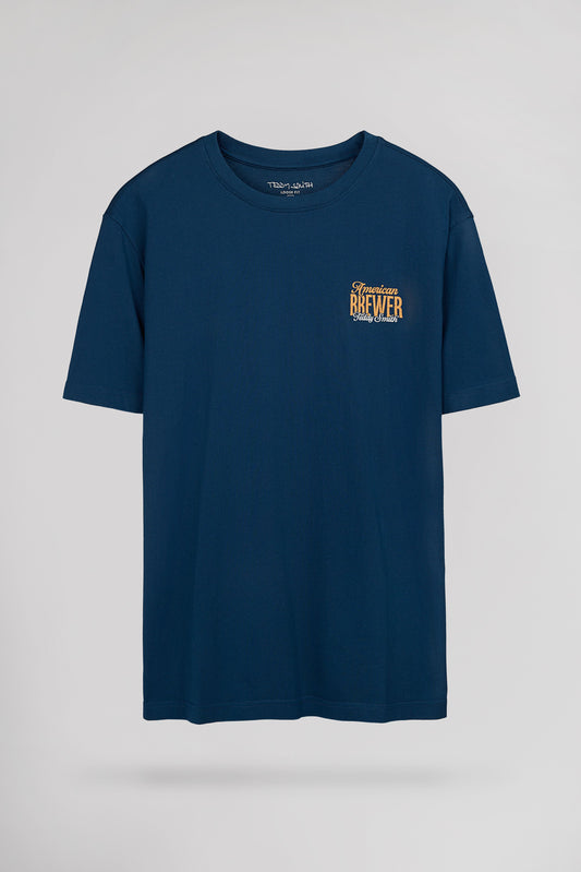 Achat T-shirt T-BREWER MC METAL BLUE