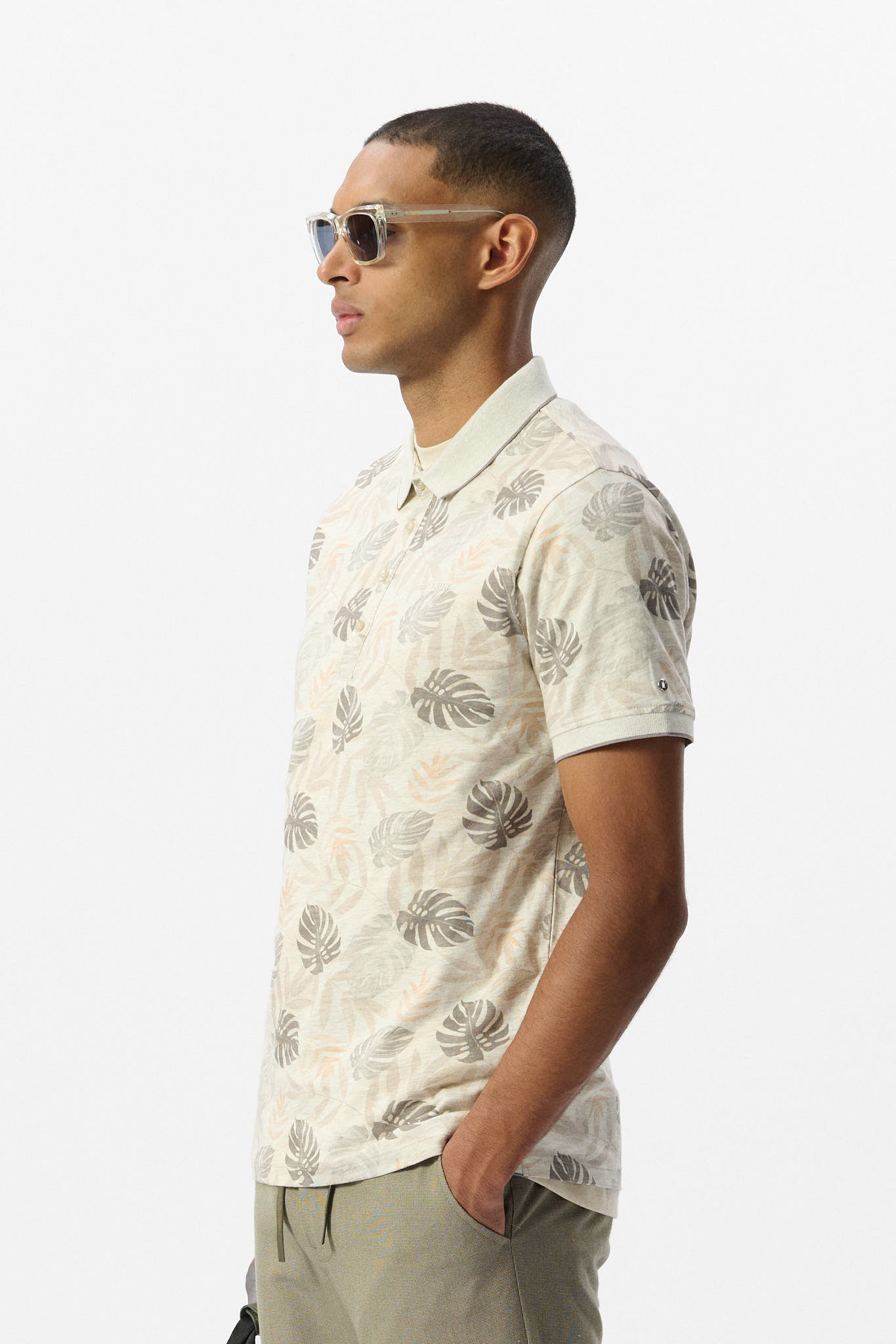 Polo PASY 2 MC BLANC IVOIRE CHINE/FLORAL