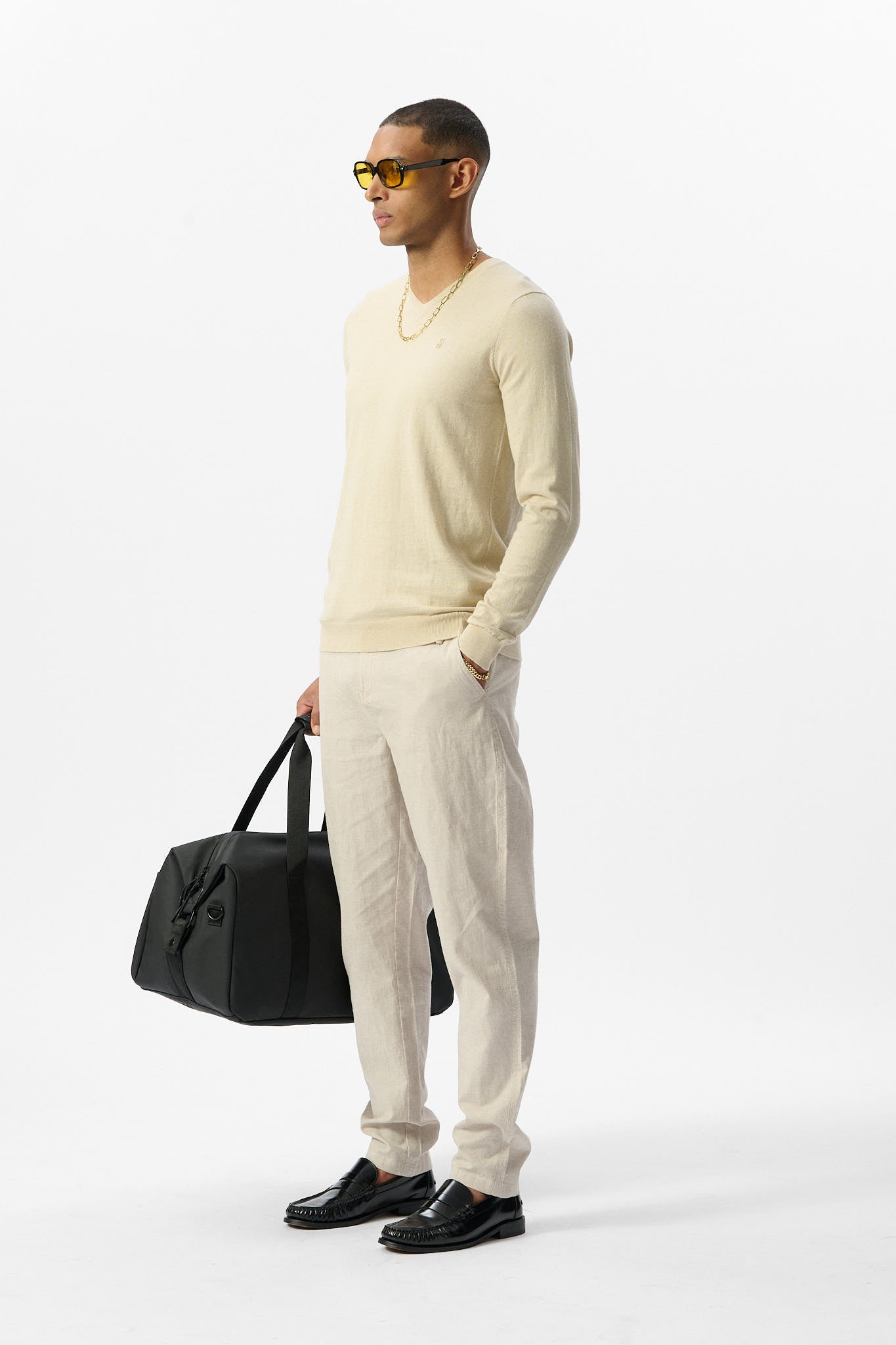 Pull P-MARCELO BEIGE CLAIR CHINE