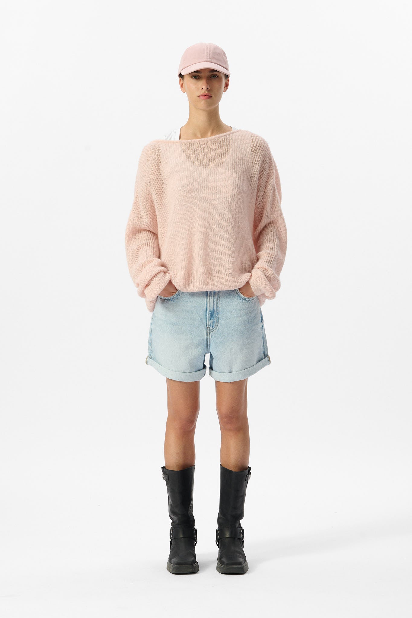 Short S-LUCY SH FRIPP / INDIGO CLAIR
