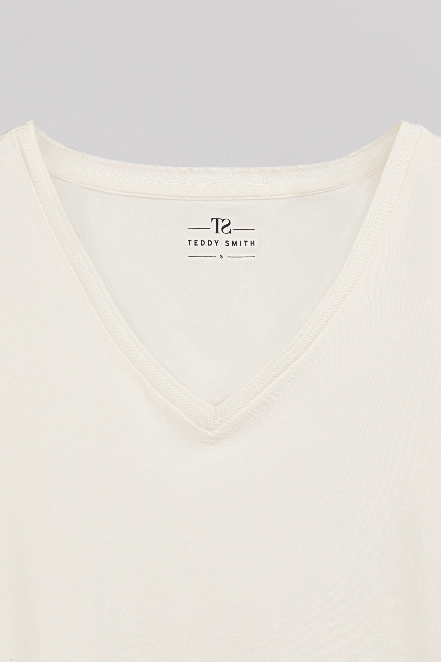 T-shirt col V T-MIA MC MIDDLE WHITE
