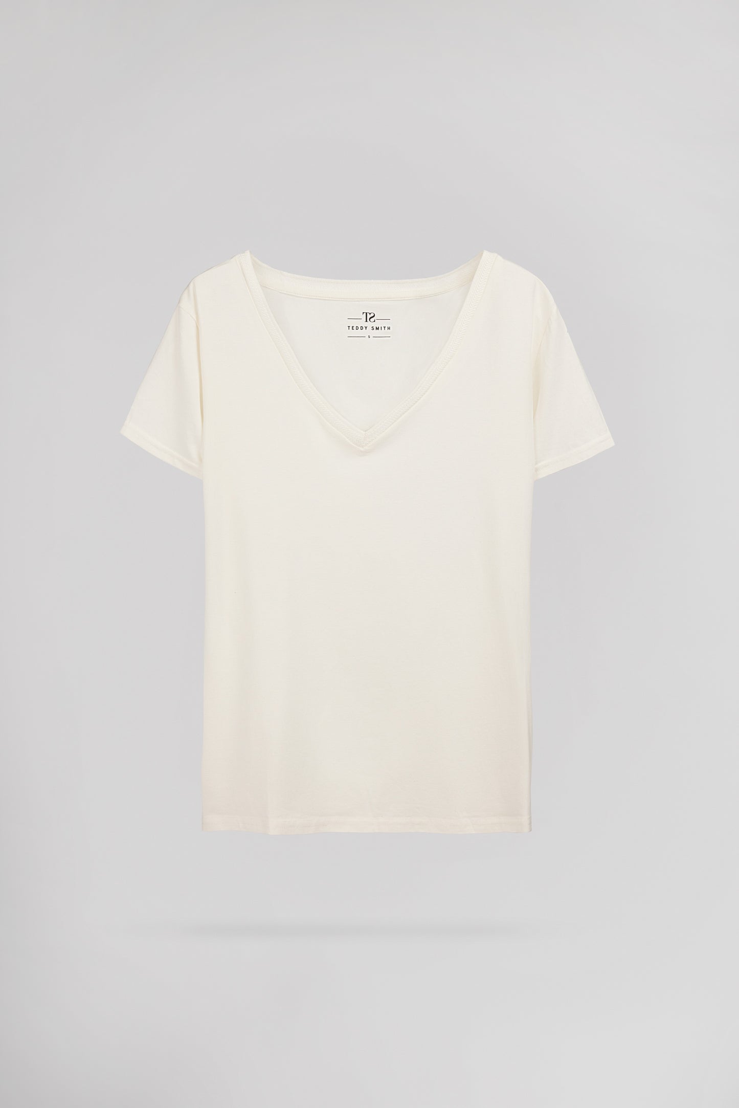 T-shirt col V T-MIA MC MIDDLE WHITE