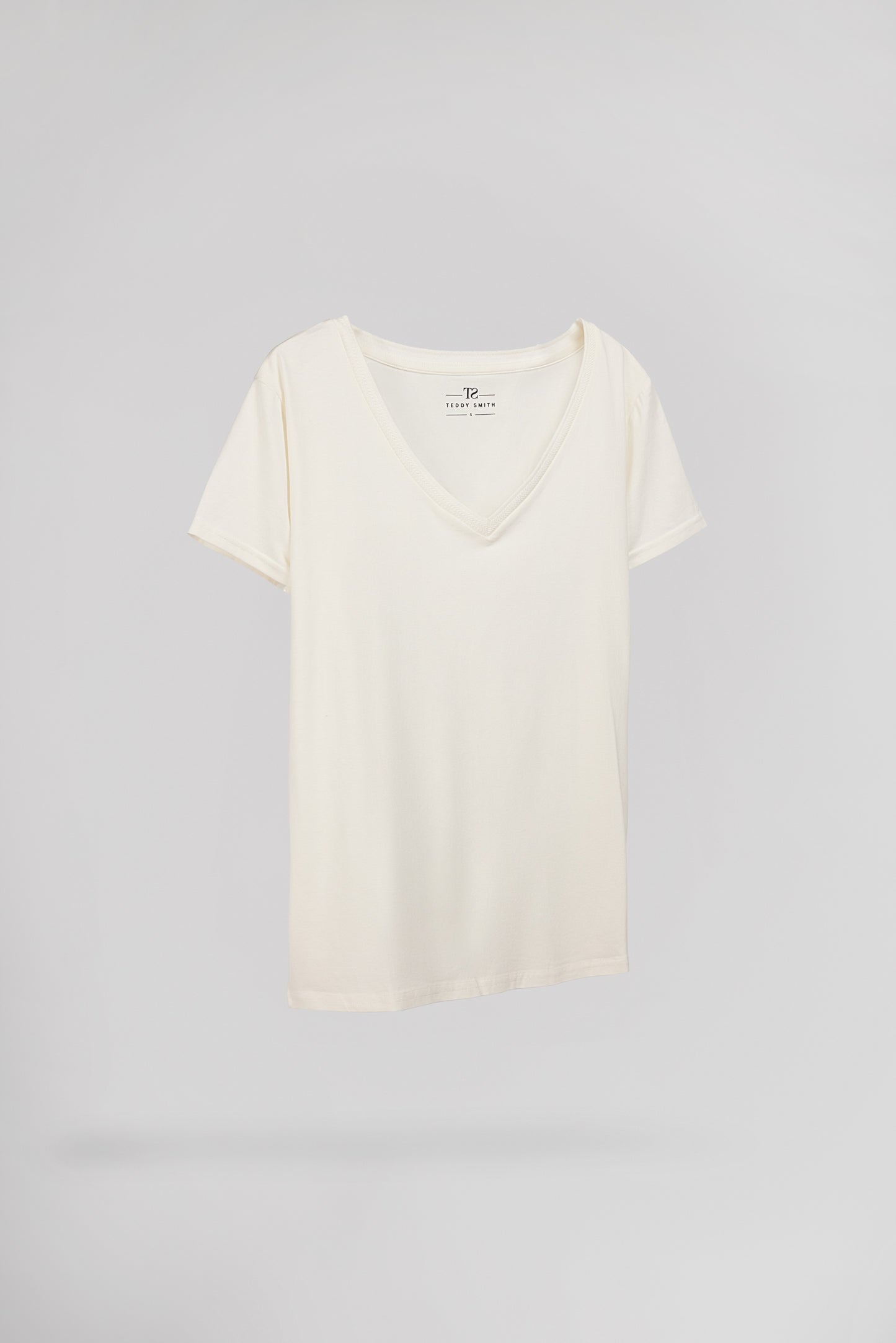 T-shirt col V T-MIA MC MIDDLE WHITE