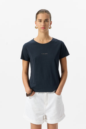 T-shirt col rond T-RIBELLE MC TOTAL NAVY