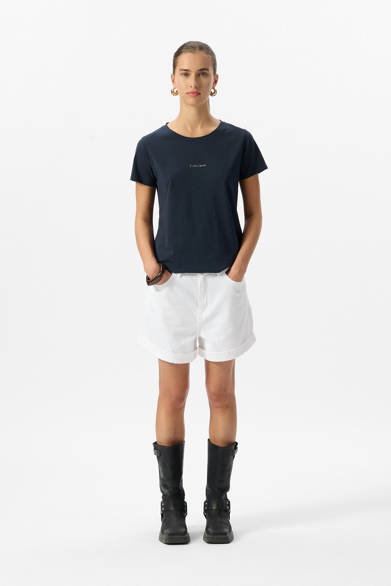 T-shirt col rond T-RIBELLE MC TOTAL NAVY