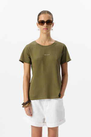 T-shirt col rond T-RIBELLE MC SWEET JUNGLE