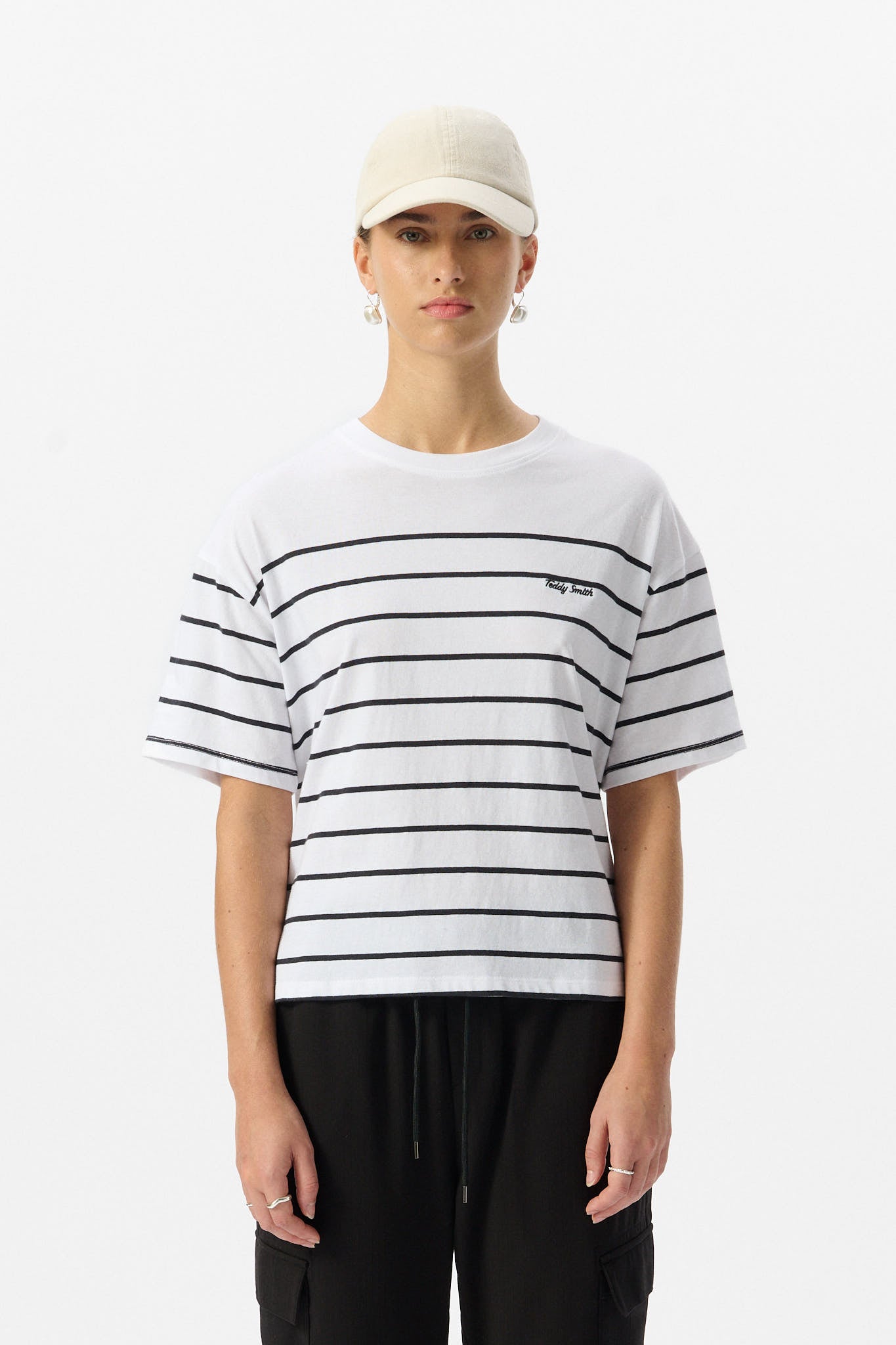 T-shirt T-CARLA STRIPES DARK NAVY