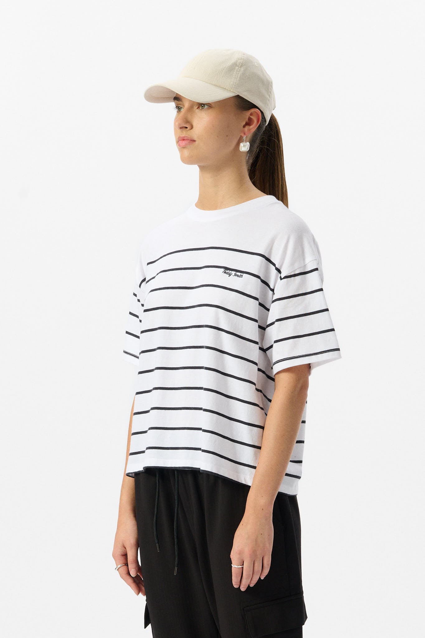 T-shirt T-CARLA STRIPES DARK NAVY