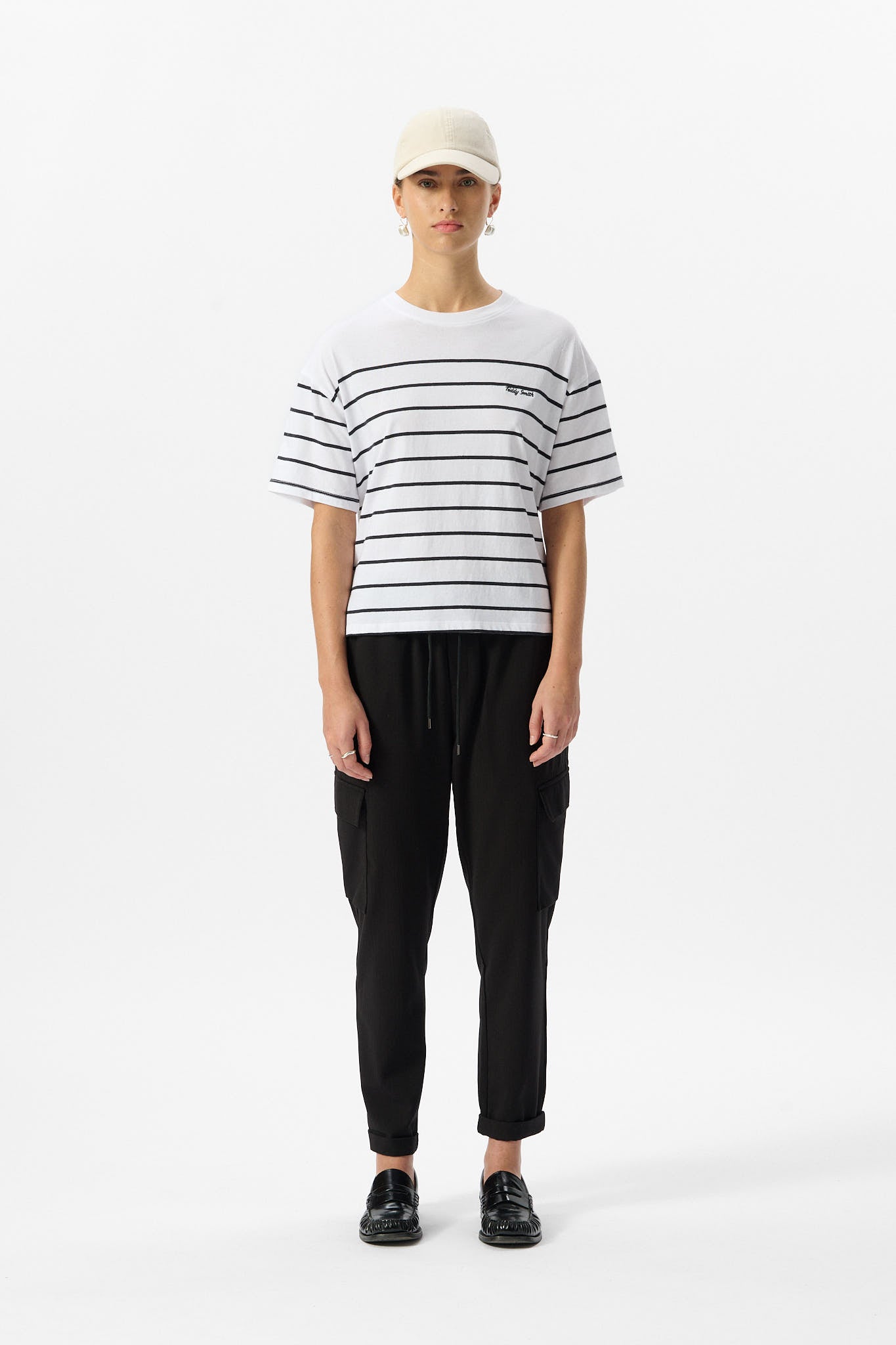 T-shirt T-CARLA STRIPES DARK NAVY