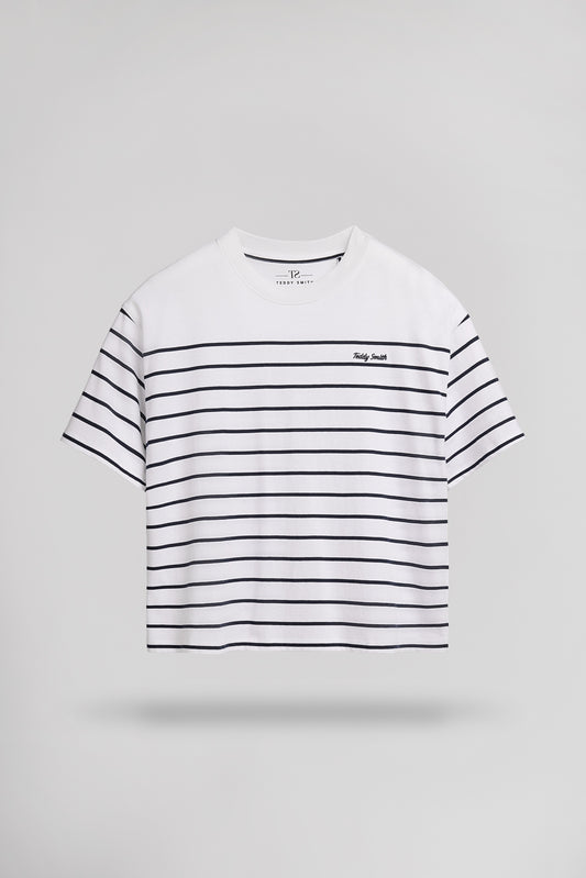 Achat T-shirt rayé T-CARLA STRIPES DARK NAVY - Teddy Smith