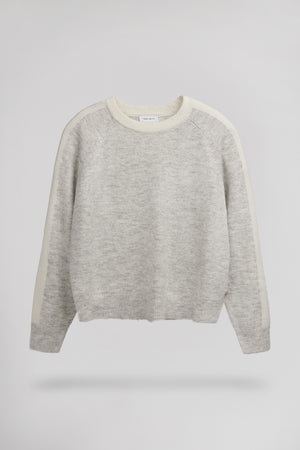 Pull col rond P-NAMI BLANC IVOIRE CHINE