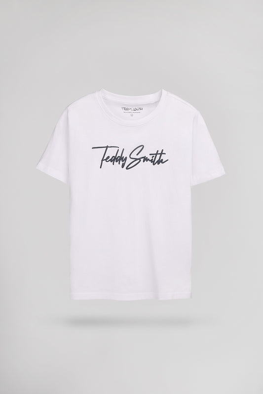 Achat T-shirt col rond manches courtes T-EVAN MC JR BLANC