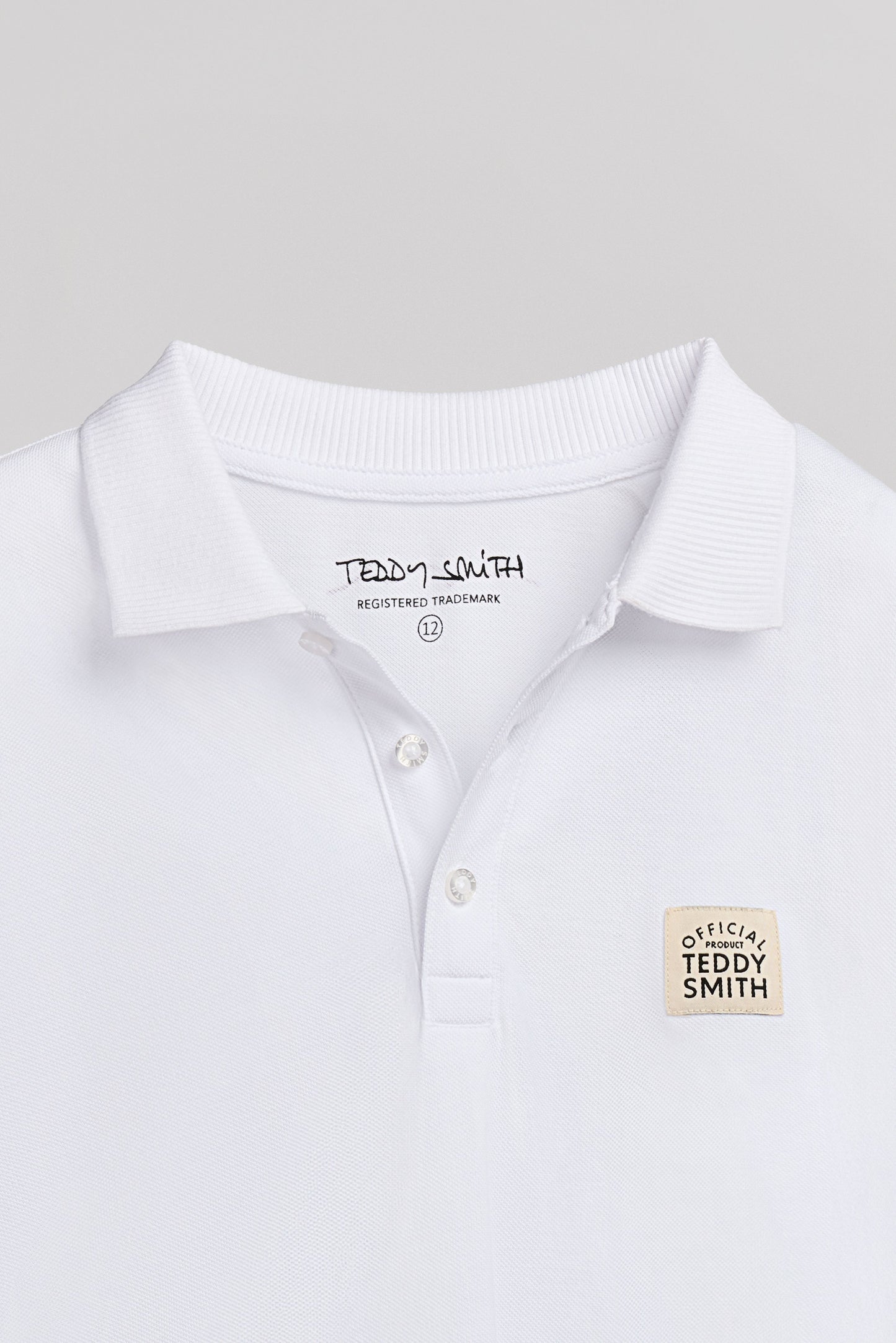 Polo P-LABEL MC JR BLANC