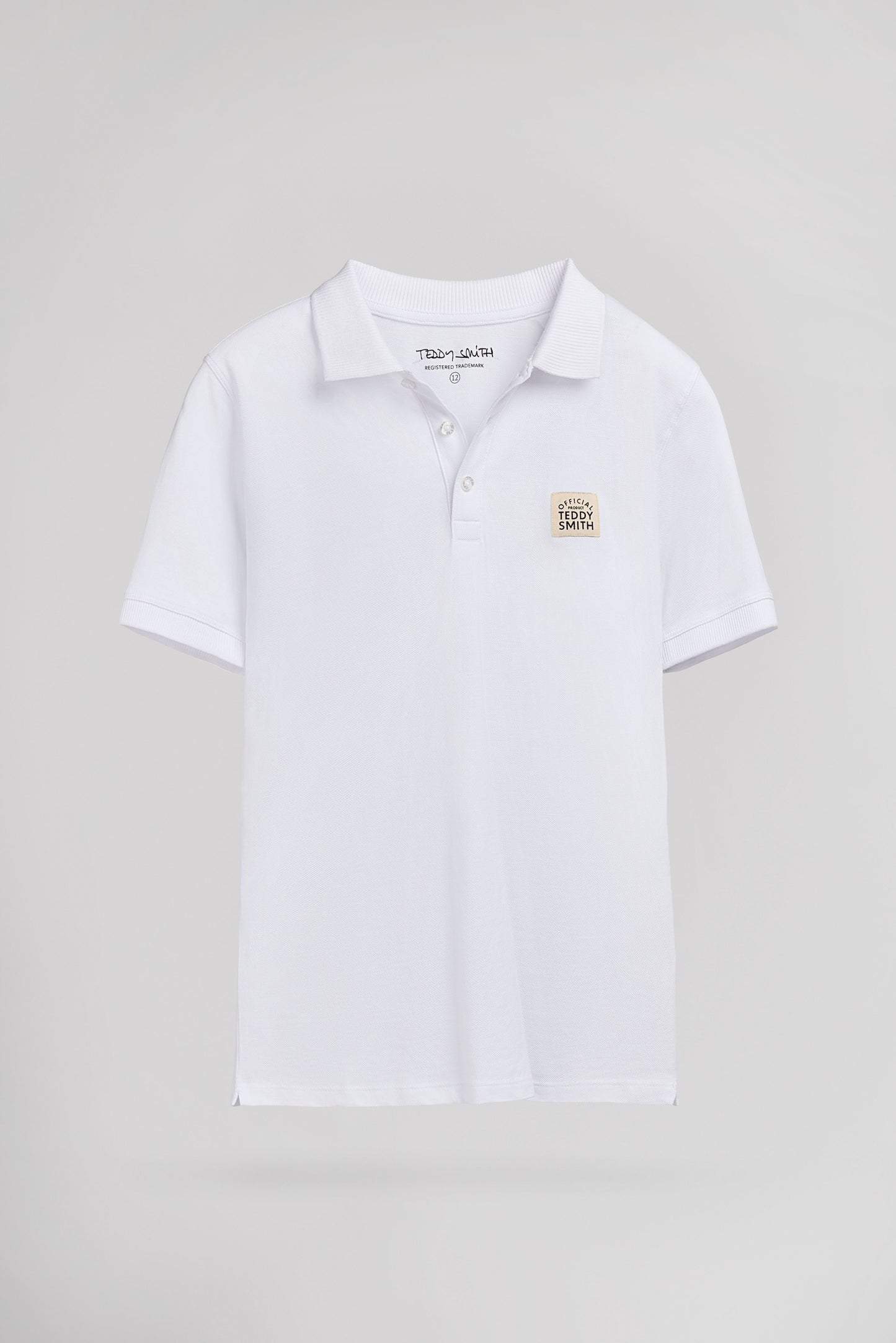 Polo P-LABEL MC JR BLANC