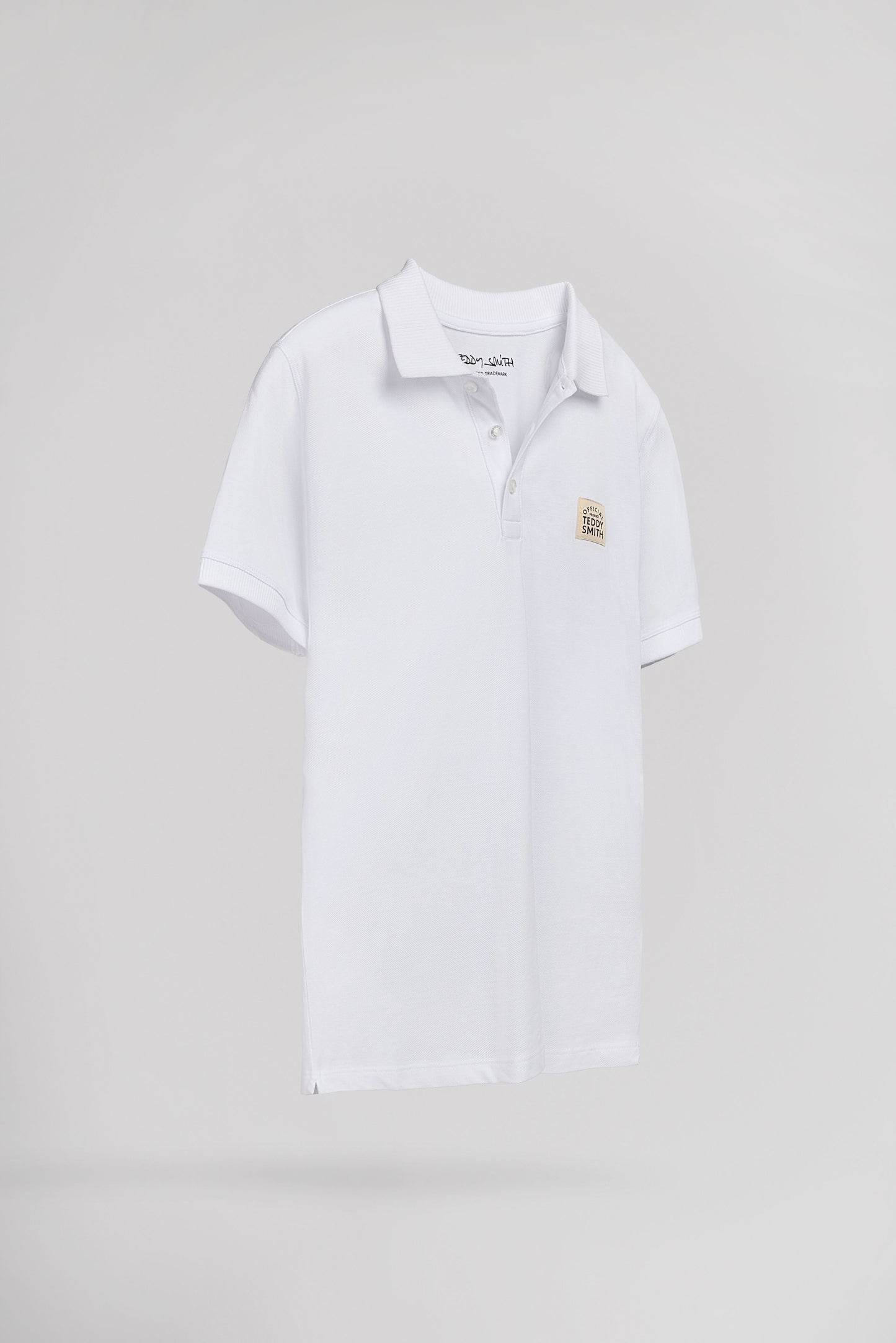 Polo P-LABEL MC JR BLANC