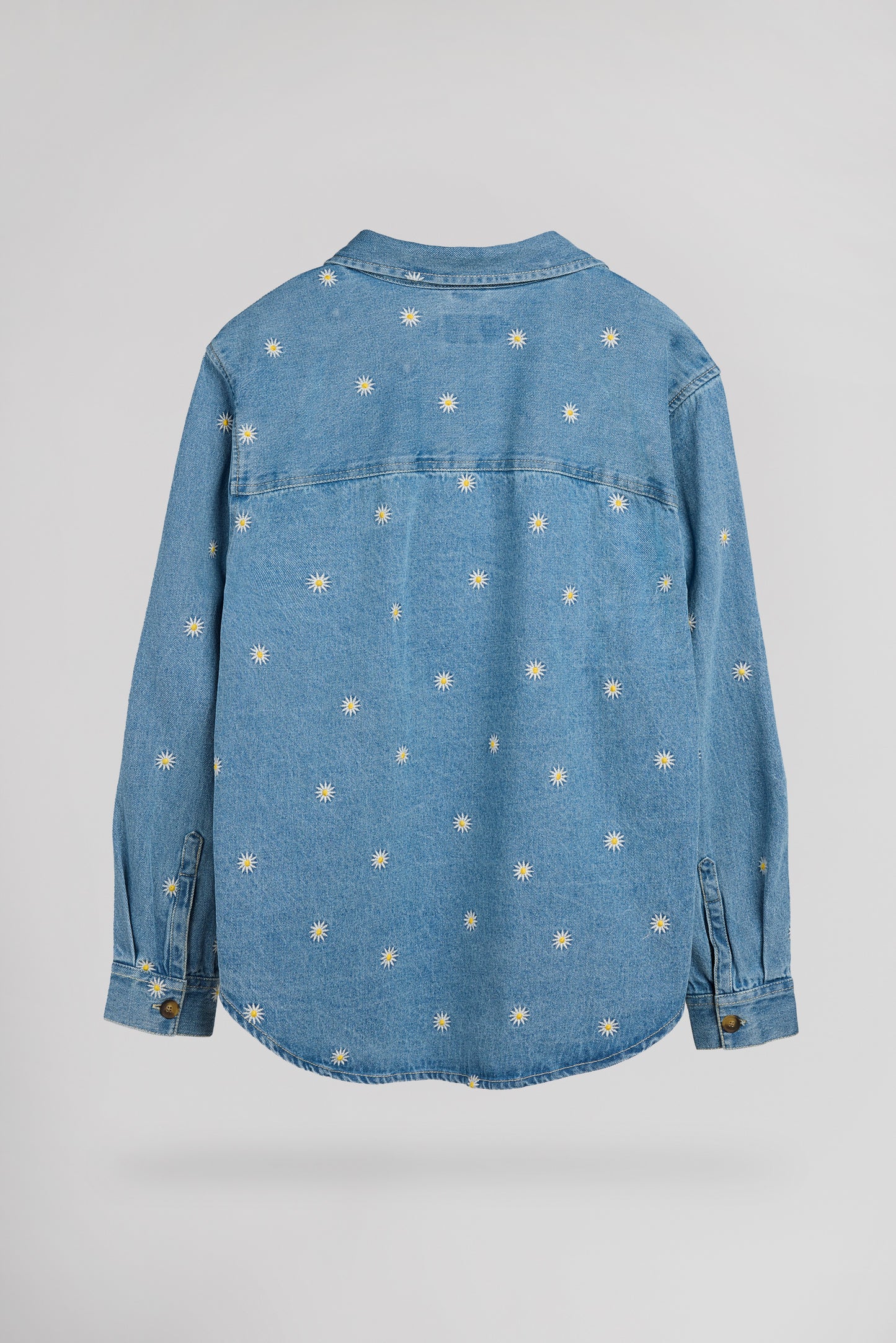 Chemise C-FLOWER ML FRIPP / INDIGO CLAIR