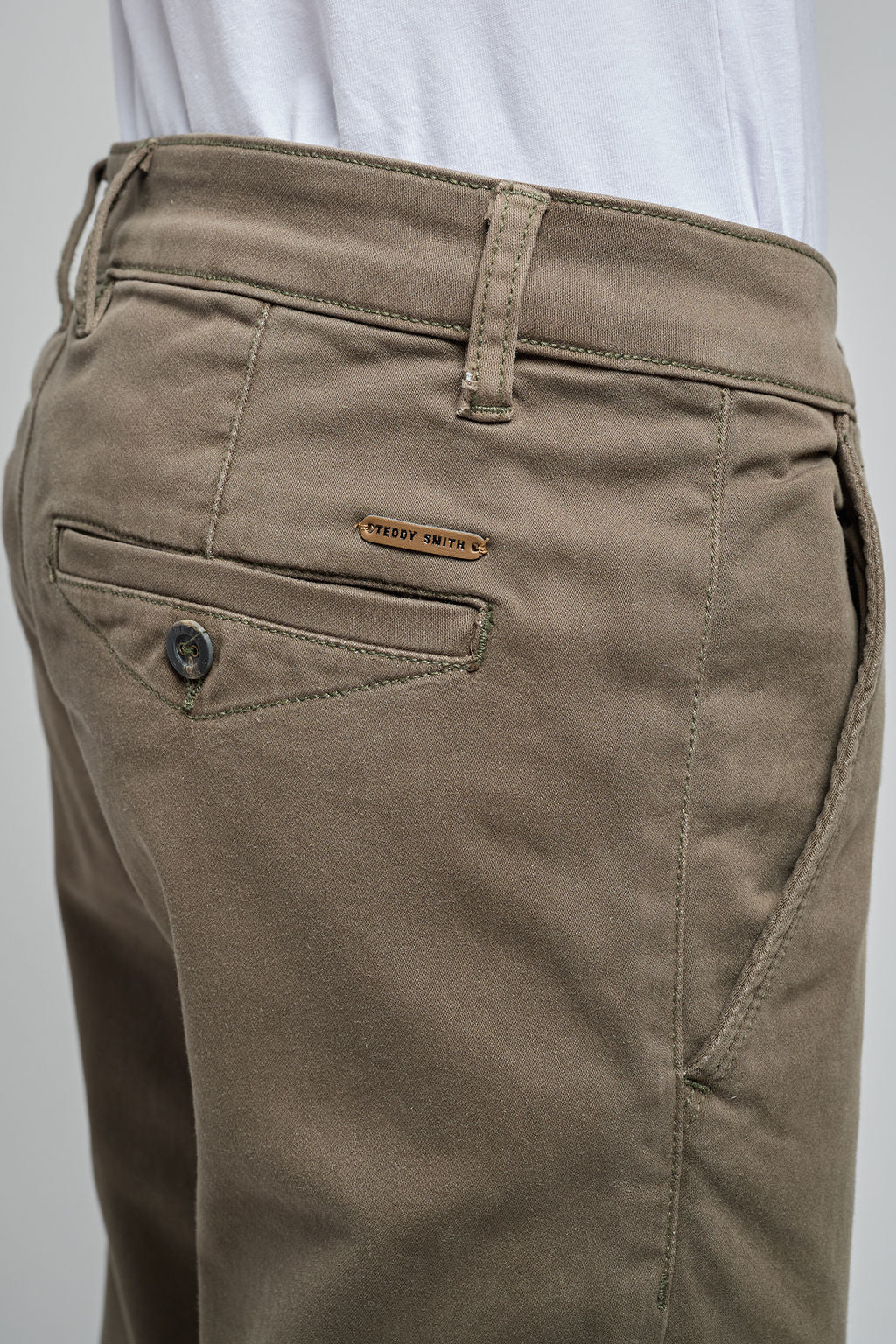 Pantalon chino slim PALLAS CHINO SWEAT DYED TURBULENCE KAKI