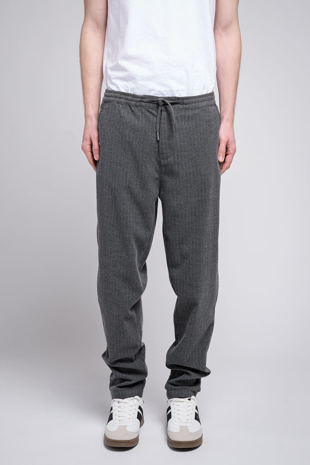 Pantalon flanelle slim PYWAN 2 FLANELL GREY STRIPES