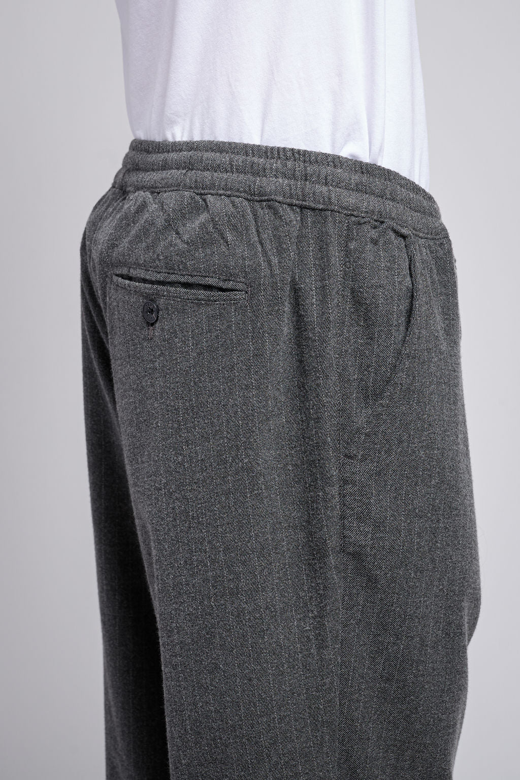 Pantalon flanelle slim PYWAN 2 FLANELL GREY STRIPES