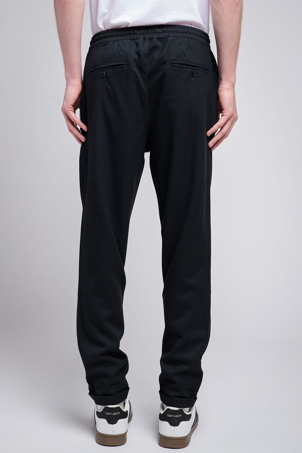 Pantalon flanelle slim PYWAN 2 FLANELLE NOIR