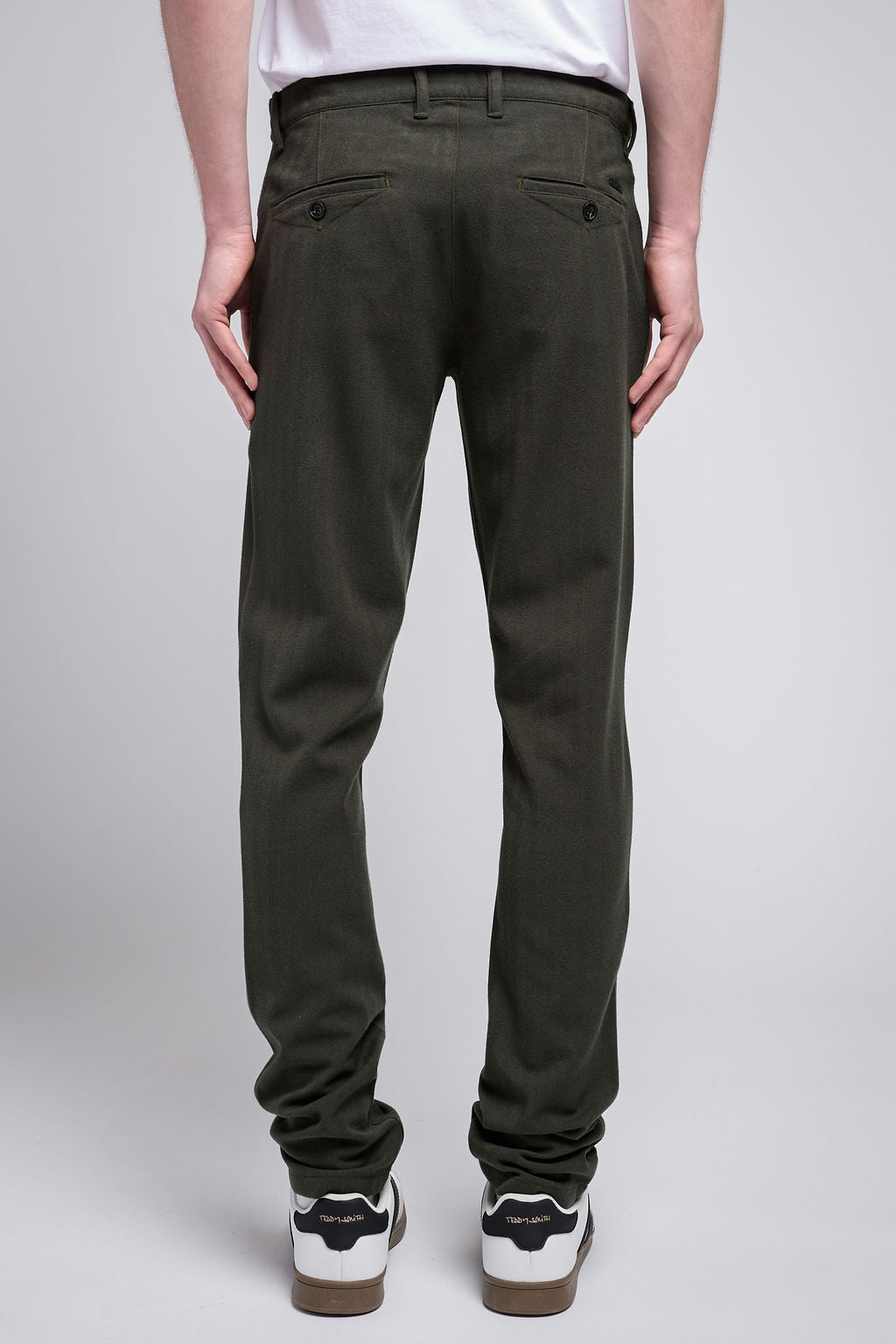 Pantalon slim PALLAS CHINO HE RAVEN KAKI