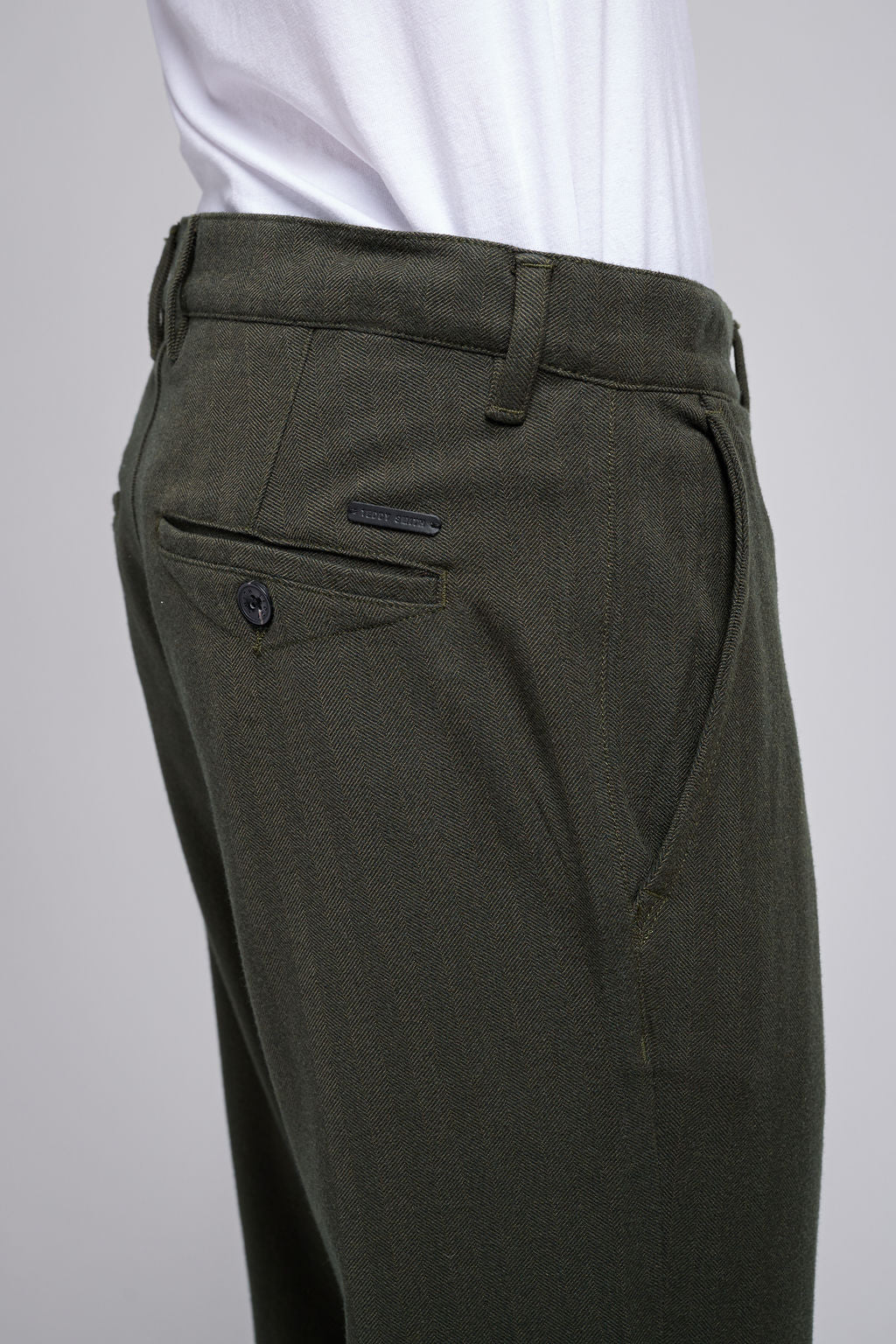 Pantalon slim PALLAS CHINO HE RAVEN KAKI