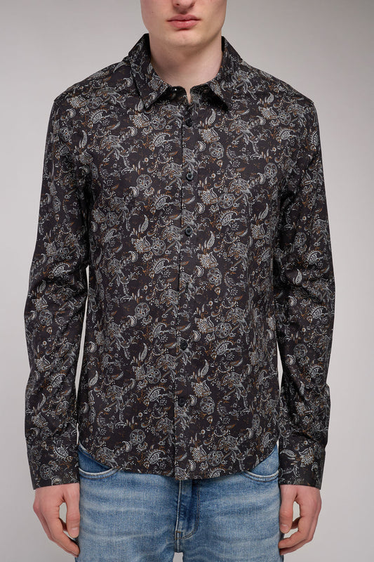 Achat Chemise col français CARTON ML STRET NOIR