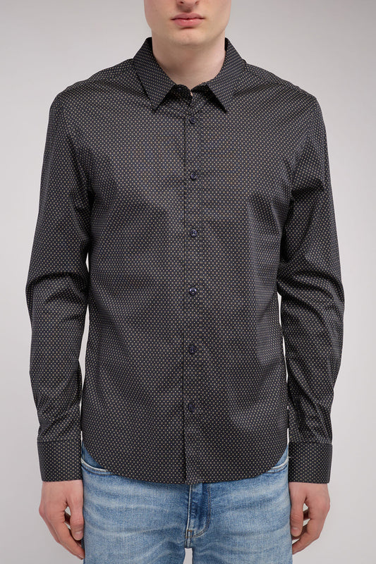 Achat Chemise col français CARTON ML STRET DARK NAVY