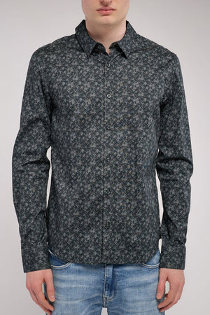 Chemise col français CARTON ML STRET RAVEN KAKI/CONTRASTE 1