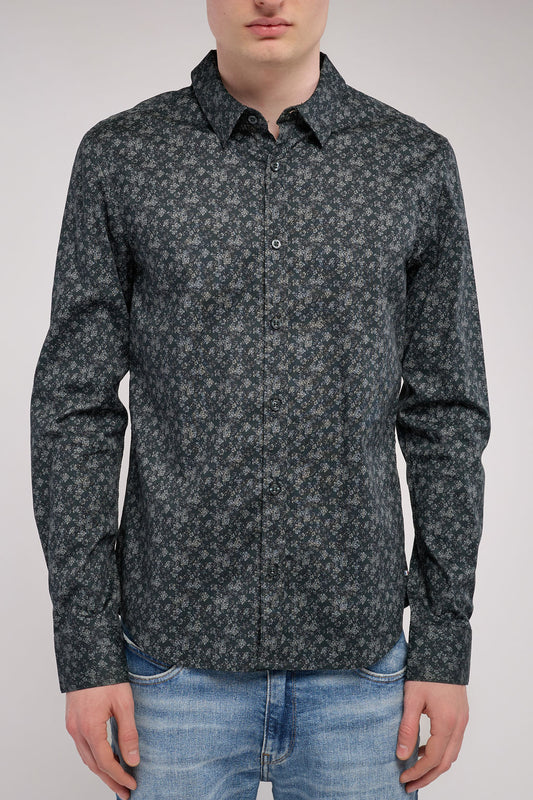 Achat Chemise col français CARTON ML STRET RAVEN KAKI/CONTRASTE 1