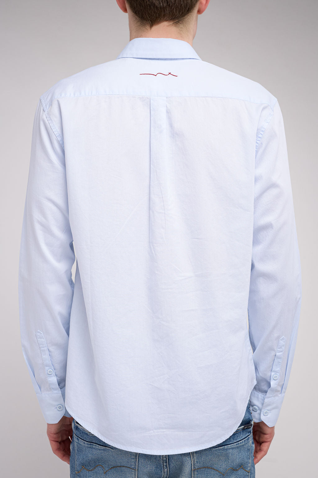 Chemise en twill col italien C-VOLT 2 BLUE SHIRT