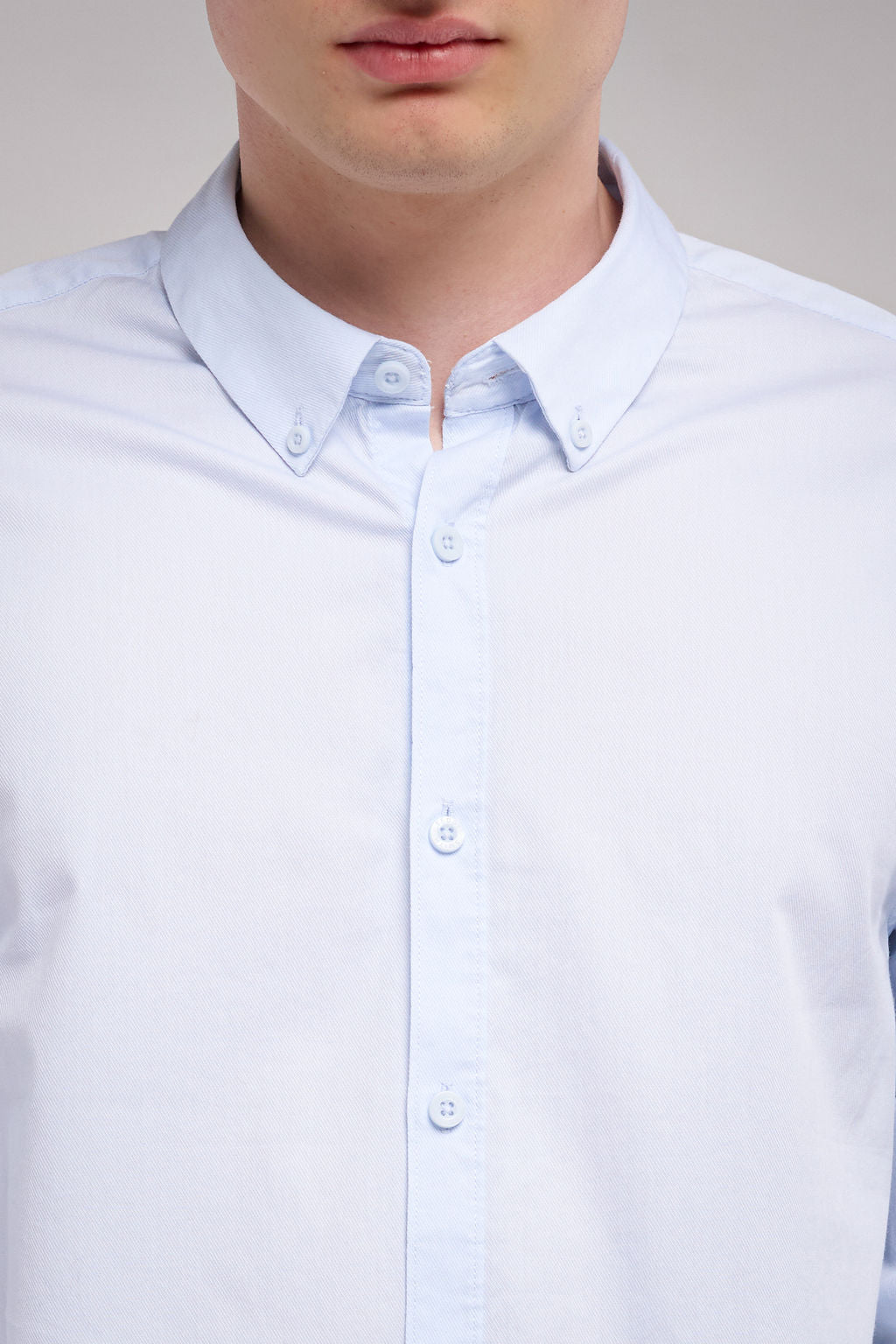 Chemise en twill col italien C-VOLT 2 BLUE SHIRT
