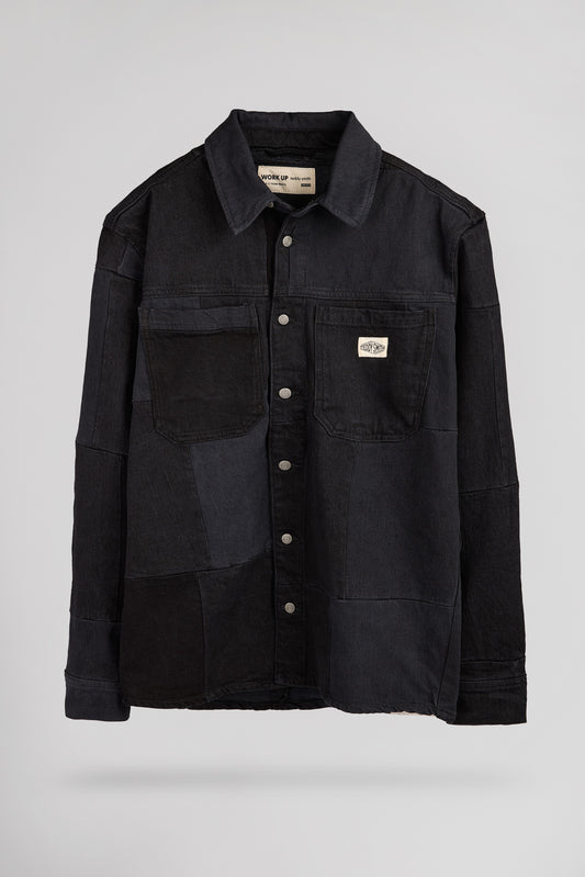 Achat Chemise oversize denim C-CHICAGO ML PA MELANGE NOIR/GRIS