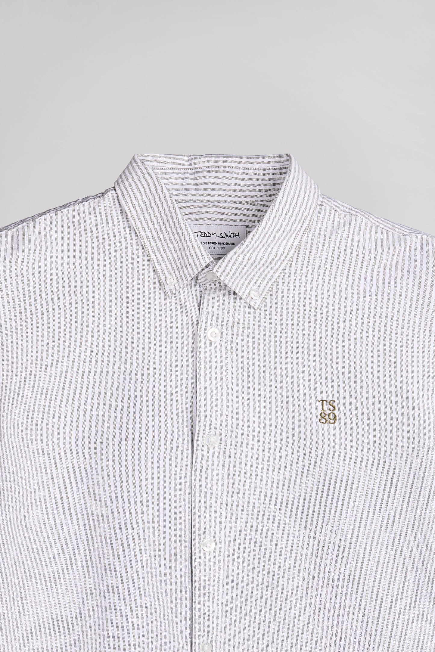 Chemise Oxford col français C-STANLEY ML OLIVE