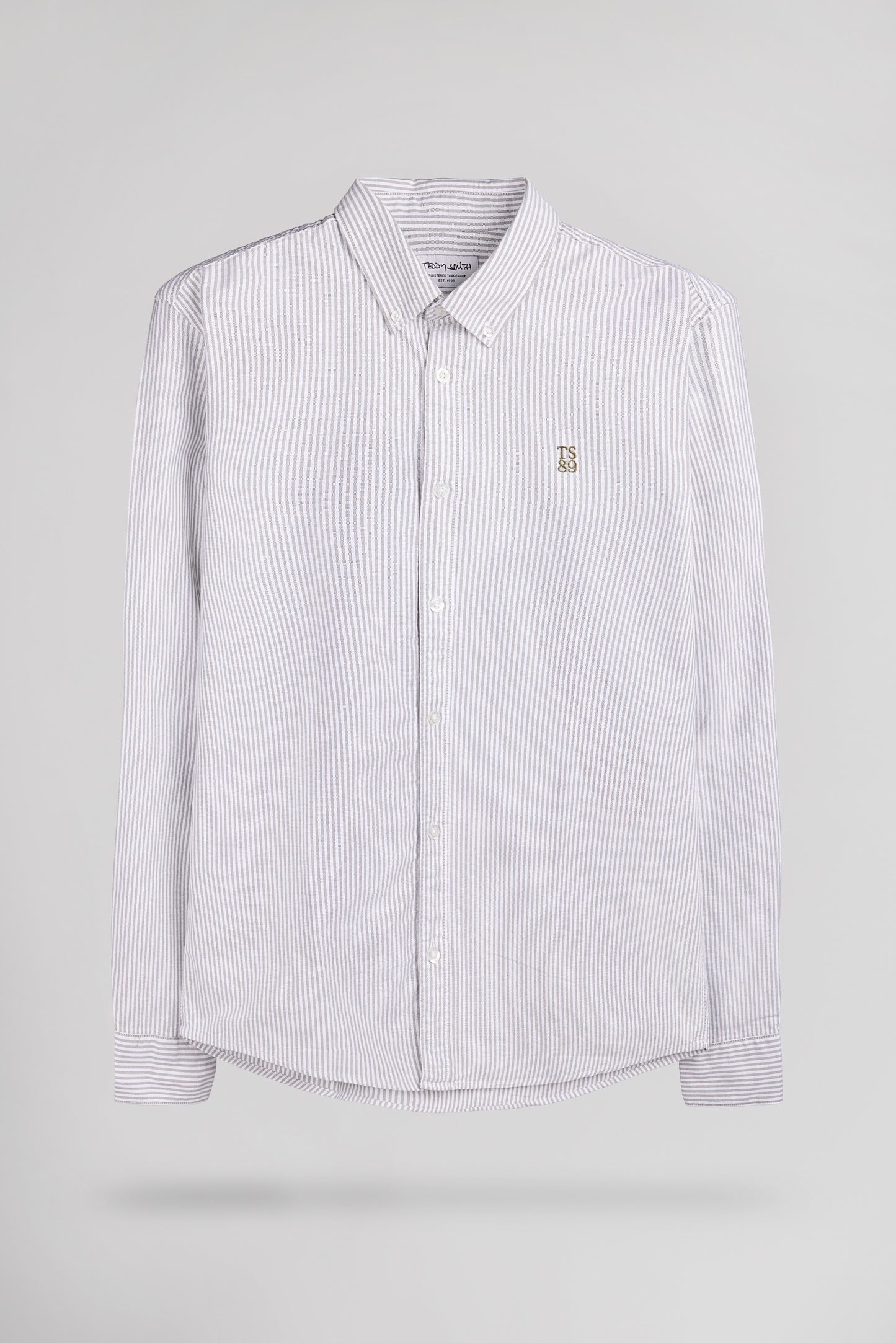 Chemise Oxford col français C-STANLEY ML OLIVE