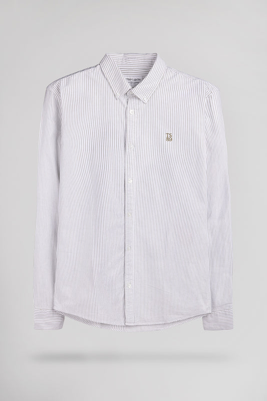 Achat Chemise Oxford col français C-STANLEY ML OLIVE