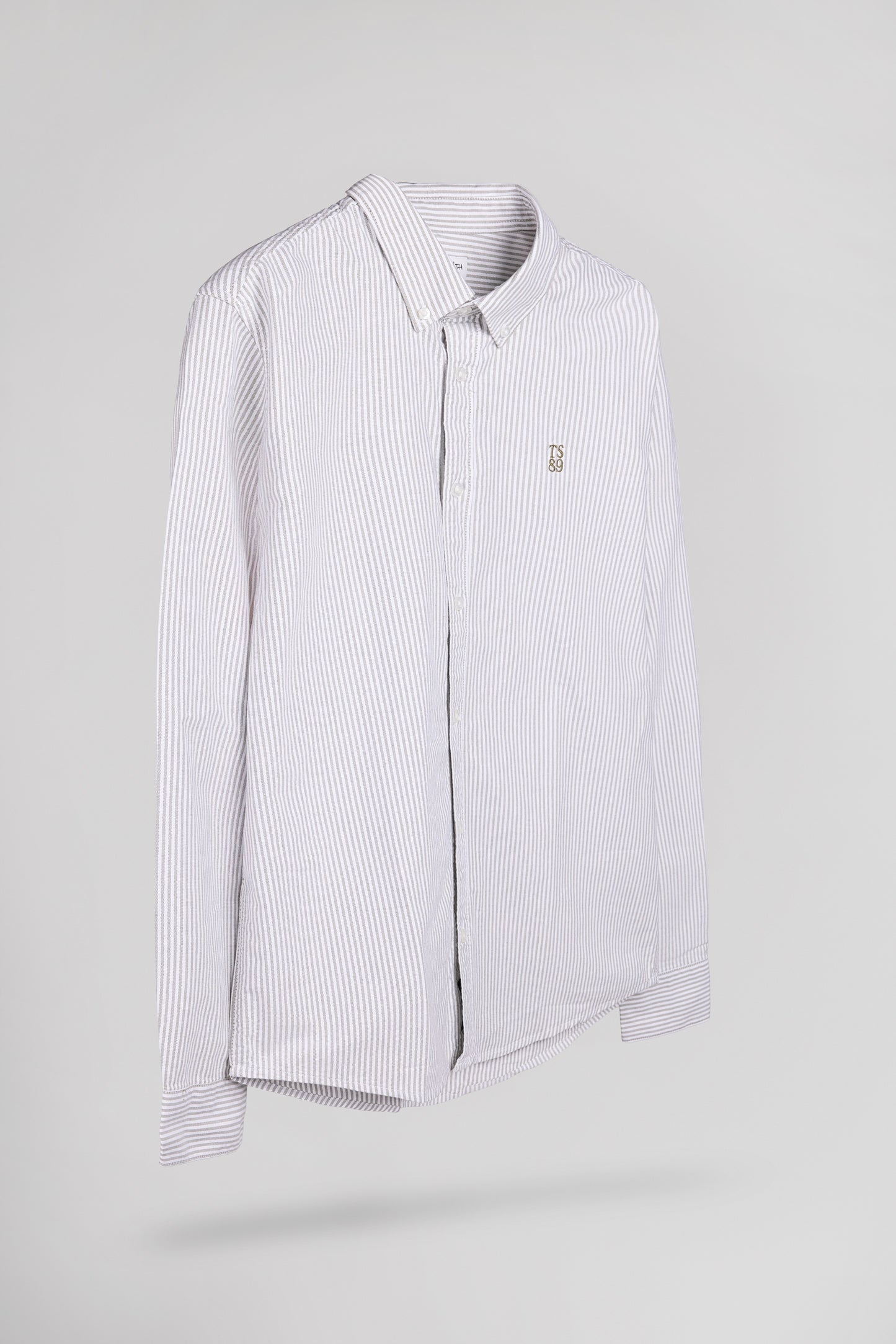 Chemise Oxford col français C-STANLEY ML OLIVE