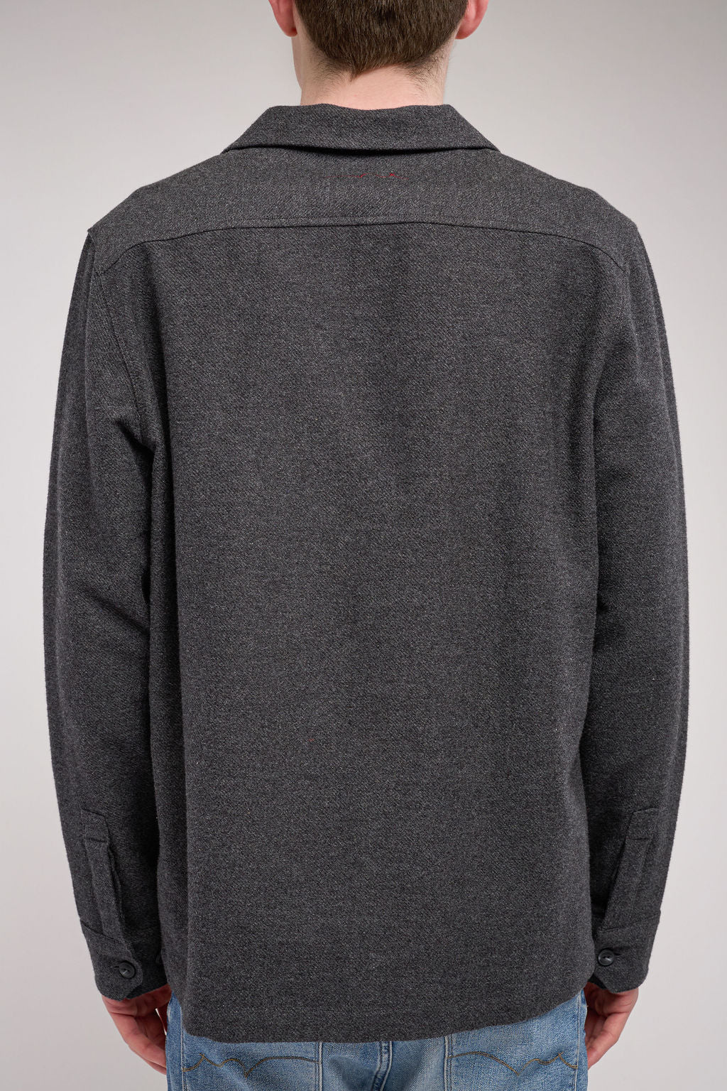 Chemise col hawaïen C-LARY ML MELANGE BLACK