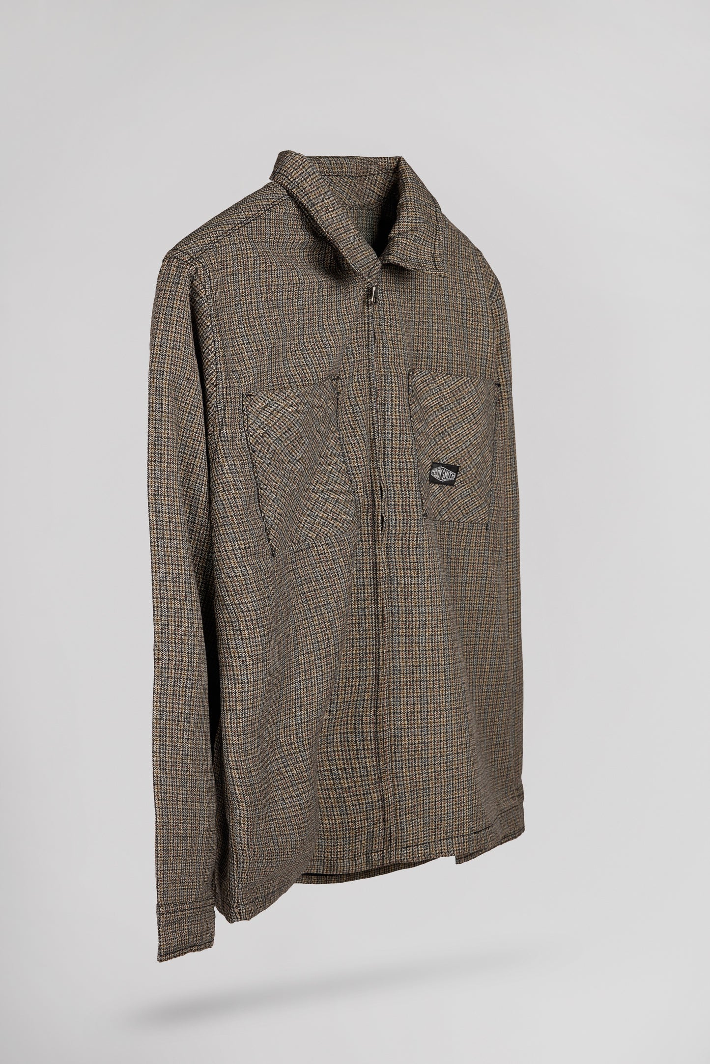 Surchemise col français C-SIMON ML NOISETTE