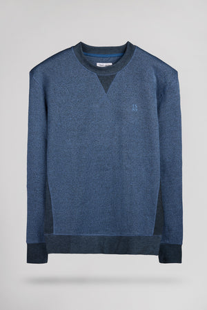 Sweat loose col rond S-YANIS RC FADED INDIGO CHINE
