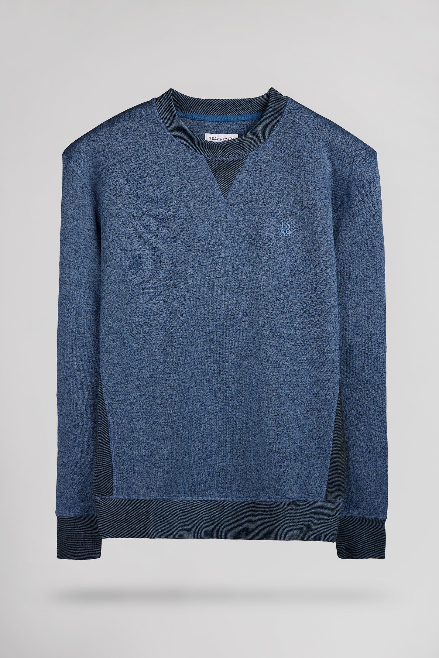 Sweat loose col rond S-YANIS RC FADED INDIGO CHINE