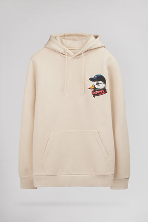 Sweat à capuche S-DUCK HOODY CREAM