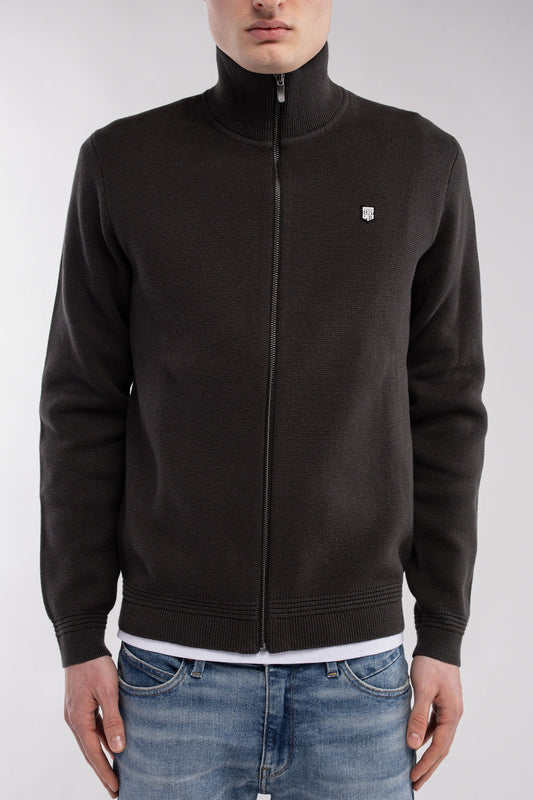 Achat Gilet zippé en maille G-ETTORE KAKI FONCE