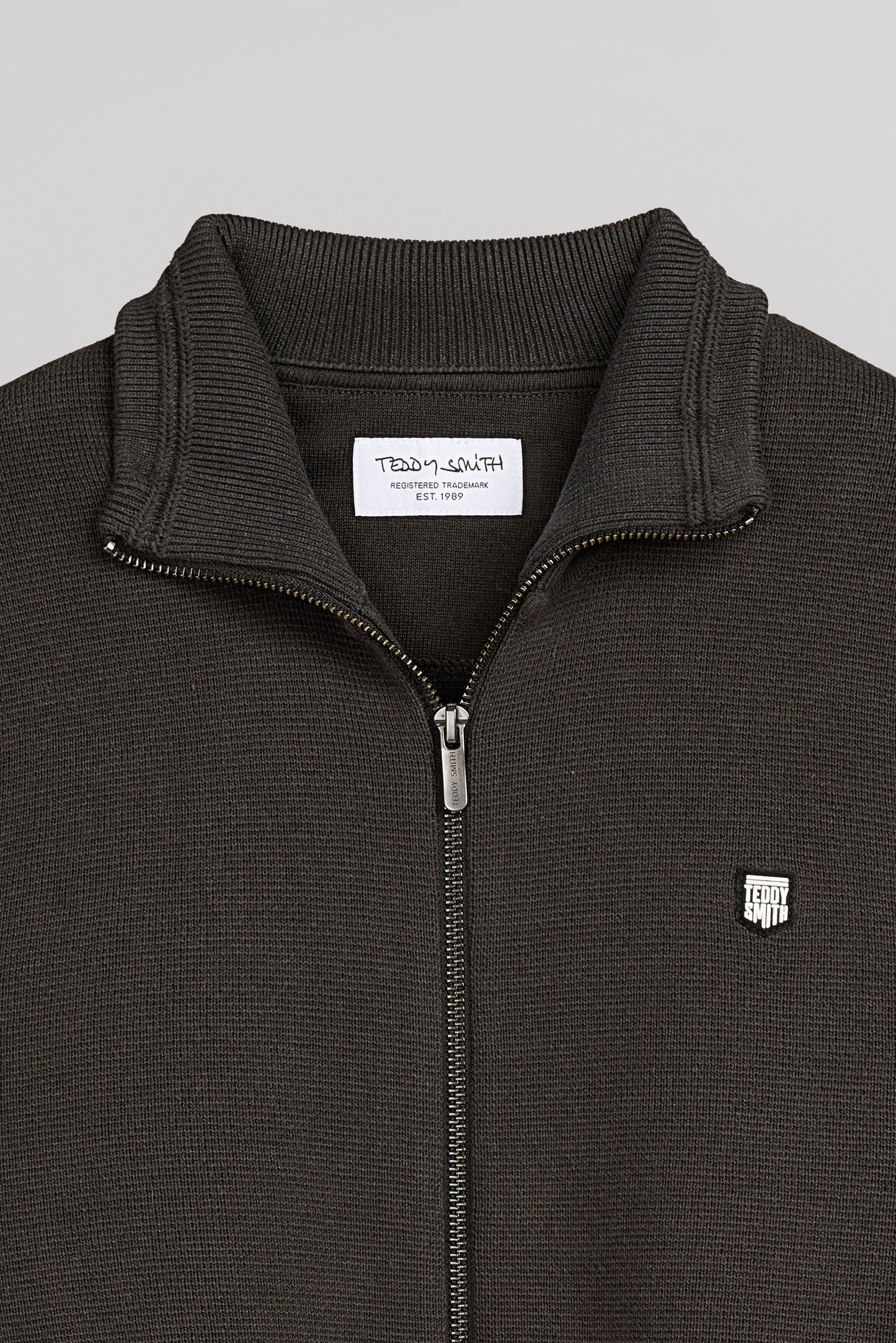 Gilet zippé en maille G-ETTORE KAKI FONCE