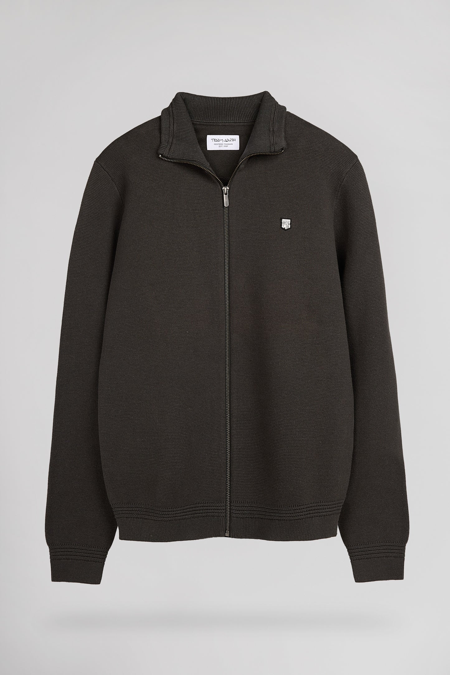 Gilet zippé en maille G-ETTORE KAKI FONCE
