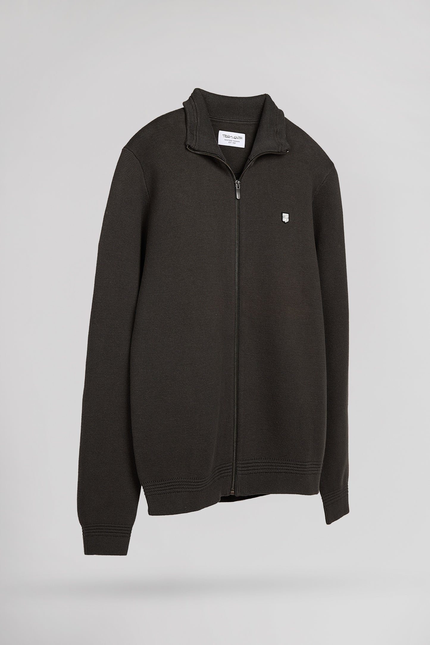 Gilet zippé en maille G-ETTORE KAKI FONCE