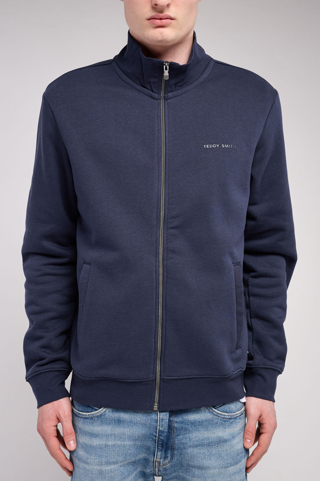 Gilet sweat zippé col montant G-NARKUS ZIP TOTAL NAVY