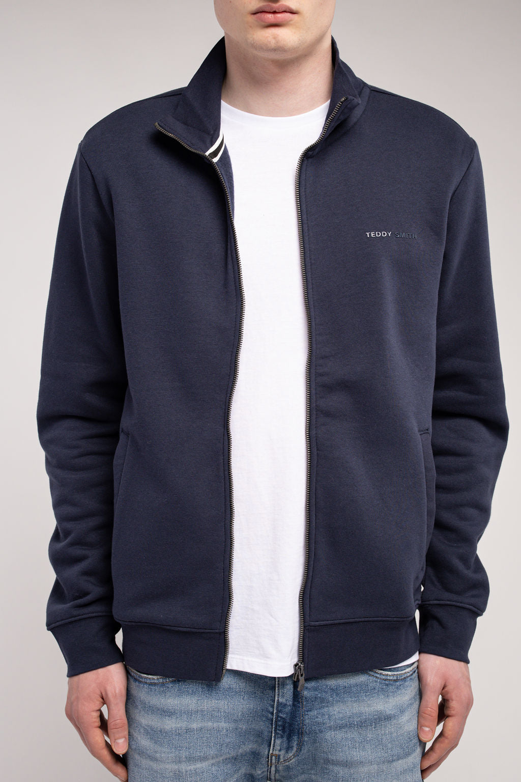 Gilet sweat zippé col montant G-NARKUS ZIP TOTAL NAVY