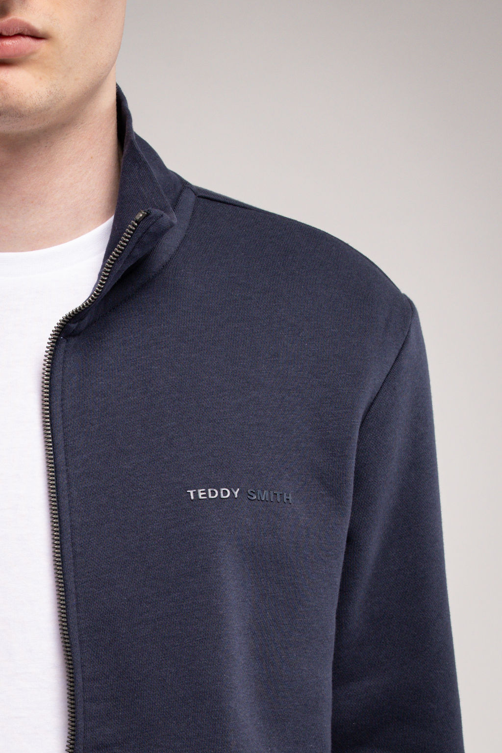 Gilet sweat zippé col montant G-NARKUS ZIP TOTAL NAVY
